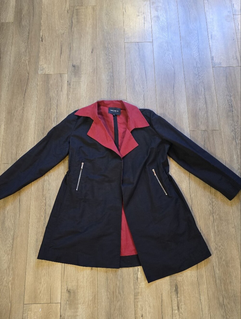 Lafayette 148 New York Black Jacket with Red Trim